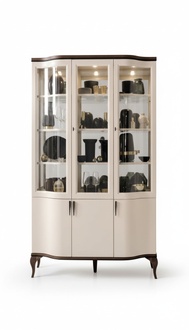 Schränke Vitrine Vitrinen Holz Edler Luxus Glas Schrank Holz Regal