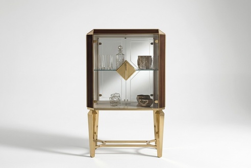 Schrank Bar Barschrank Vitrine Wohnzimmer Designer Regal Möbel arredoclassic