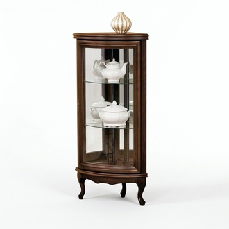 Schrankvitrine Eckvitrine Glasschrank Schrankregal Glasvitrine Regal Vitrine
