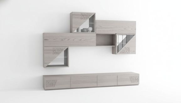 Schrankwände Regal Wohn Wand Side Low Board Regale Holz design Schränke