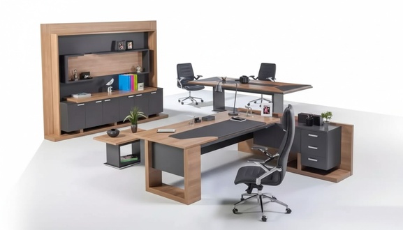 Schreibtisch Büromöbel Eckschreibtisch Couchtisch Aktenschrank 3tlg. Set