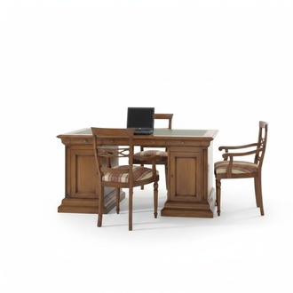 Schreibtisch Computertisch Klassische Design Wohnzimmer Braun Tisch