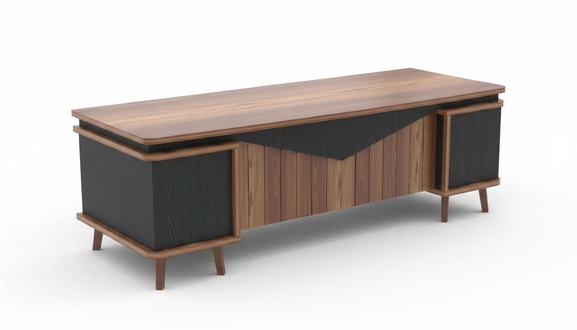 Schreibtisch Groß Bürotisch Arbeitstisch Büromöbel Tisch Holz Braun