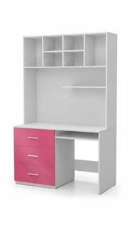 Schreibtisch Hochglanz Rosa Tisch Kinderzimmer Jugendzimmer Mädchen Tische Neu