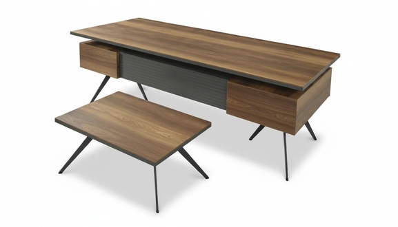 Schreibtisch Mit Schubladen Couchtisch Holztische Tisch Set Arbeitszimmer