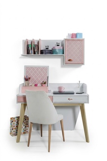 Schreibtisch Wandregal Holz Kinderzimmer Schreibtische Zimmer Möbel Design Rosa