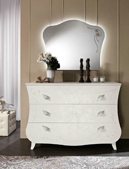 Kommoden Italienische Möbel Massiv Spiegel 2tlg Kommode Sideboard Schrank Holz