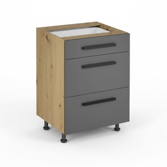 Schubladenschrank Schubladenkommode 3 Schubladen Auszugsschrank Küche