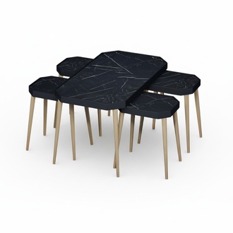 Luxus Beistelltisch Kollektion – Satztisch-Sets, Etagentische & Z-Form Laptoptische (Marmor-, Holz- & Uni-Optik)