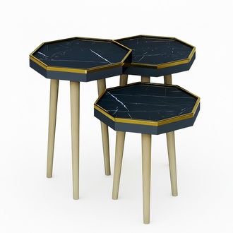 Schwarzer Holztisch im modernen Design