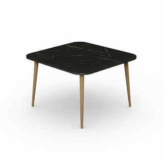 Schwarzer Holztisch modern elegant für Wohnzimmer