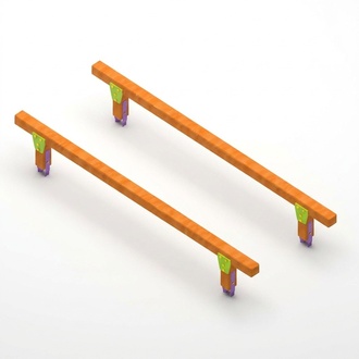 Schwebebalken Balanceweg Spielbalken Abenteuerbrücke Gleichgewichtsbalken