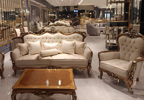 Sofagarnitur 3+1 Sitzer Chesterfield Sofa Sessel Luxus Set Stoff Garnitur Sofort