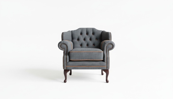 Sessel 1 Sitzer Relax Polster Fernseh Chesterfield Textil Stoff Sofa Couchen
