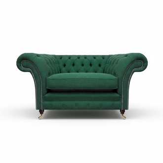 Sessel Chesterfield Couch Wohnzimmer Möbel Textil Stoff Einrichtung Polstermöbel