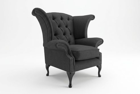 Sessel Couch Polster Designer Textil 1 Sitzer Couchen Polster Chesterfield Sitz