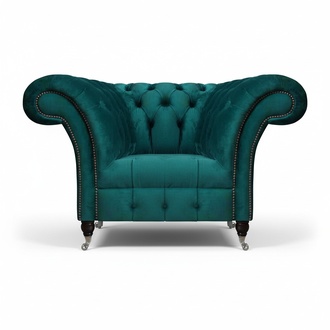 Sessel Design Möbel Grün Modern Einrichtung Chesterfield Wohnzimmer Neu