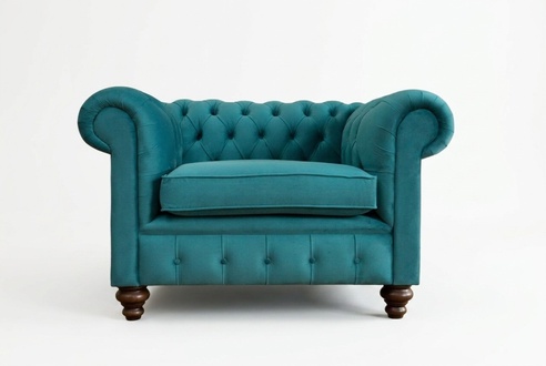 sessel einsitzer chesterfield textil sofa couch polster sofas stoff couchen neu