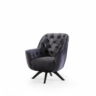 Sessel Modern Schwarzer farbe Wohnzimmer Textil Luxus Design Möbel