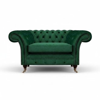 Sessel Polstermöbel Wohnzimmer Textil Chesterfield Polstersitz Einrichtung