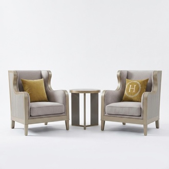 sessel Set Polster Einsitzer 2x Lounge club design stühle luxus möbel hotel neu