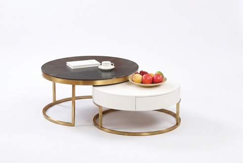 Set 2x Couchtisch Kaffeetisch Beistelltisch Designer Wohnzimmertisch Tische