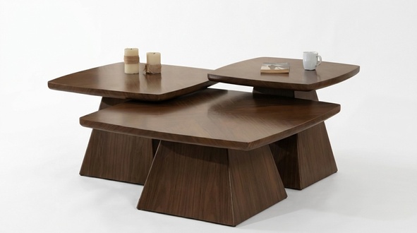 Set 3x Couchtische – Designer Kaffeetische stilvolle Wohnzimmermöbel neu modern