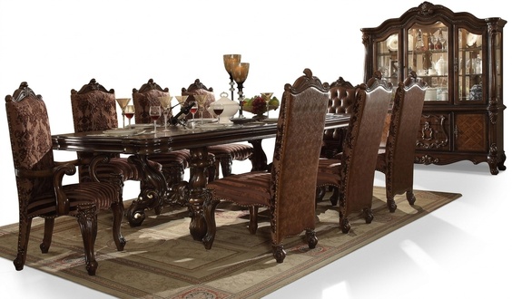 Set 8x Sessel Stuhl Design Holz Polster Stühle Esszimmer Garnitur Gruppe