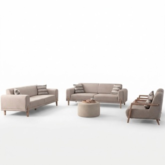 Set für ein stilvolles Wohnzimmer Sofas und Sessel im modernen Stil