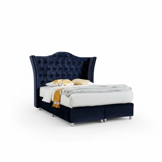 Set Schlafzimmer Bett 2x Nachttische 3tlg.Luxus Einrichtung Komplett Design