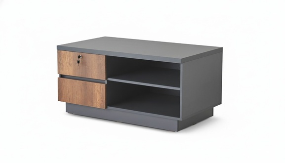 Sideboard Grau Braun Zweifarbig Modern Design Rechteckig Arbeitszimmer