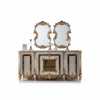 Sideboard Kommoden Anrichte Möbel Modern Garnitur Set 2tlg Spiegel Neu