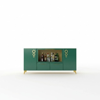 Sideboard Luxus Grüne Konsole Sideboards Modern Wohnzimmer Kommoden Holz
