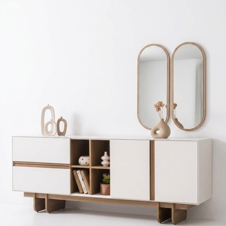 Sideboard mit Spiegel Das schlichte Design Ihres Esszimmers