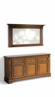 Sideboard mit Spiegel Vorratsschrank Anrichte Wandspiegel Klassisches Set