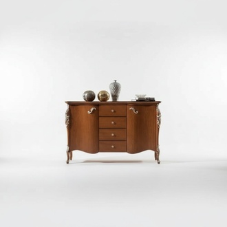 Sideboard Schränke Möbel Massive Italienische Holzschrank Braun Neu