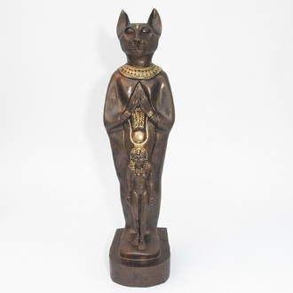Skulptur Ägypten Göttin Katzen Bastet Statuen Ägyptische Statue Figuren