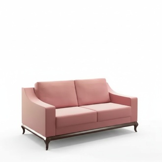 Sofa 2 Sitzer Wohnzimmer Design Möbel Stil Modern Neu rosa Luxus