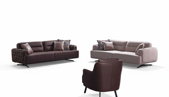 Sofa 3-Sitzer Couch Sitzgruppe Sessel Wohnzimmergarnitur 3tlg Garnitur Sofa-Set