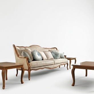 Sofa 3 Sitzer Couch Polster Sofas Couchen Wohnzimmer Design Textil Stoff Neu