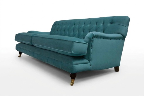 Sofa 3 Sitzer Stoff Design Couch Polster Sofas Textil Modern Chesterfield