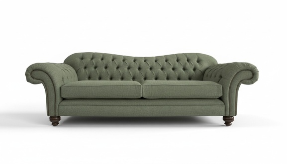 Sofa 4 Sitzer Couch Chesterfield Polster Sitz Garnitur Leder Textil Grau Neu!