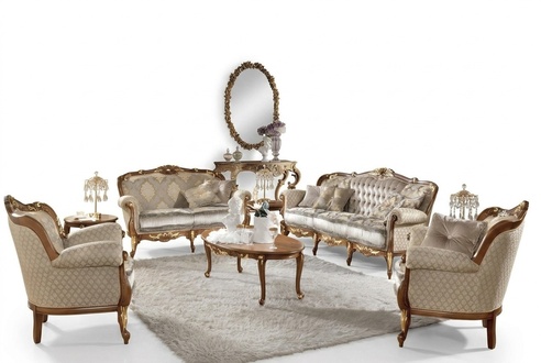 Sofa Barock Rokoko Klassische Dreisitzer 3 Sitzer Couch Polster Sofas Couchen