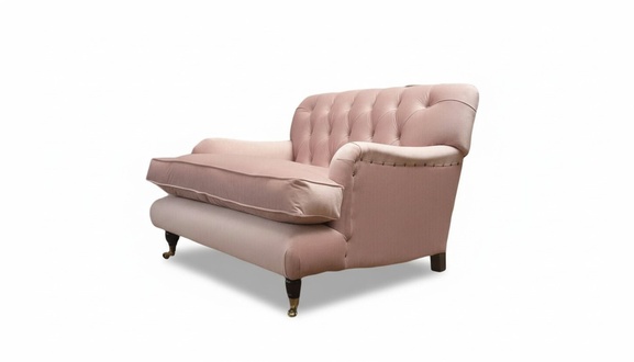 Sofa Chesterfield Sofas Couch Polster Garnitur Stoff 1,5 Sitzer Einsitzer