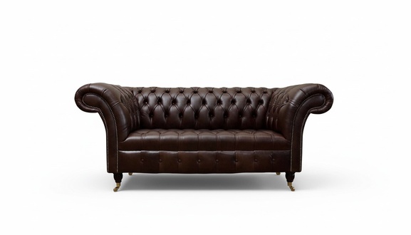 Sofa Couch Chesterfield Polster Sofas 2 Sitzer Leder Textil Lounge Neu