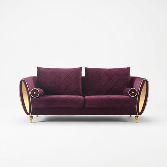 Sofa Couch Polster 2 Sitzer Sofas Couchen Sitz Garnituren Design Club Samt