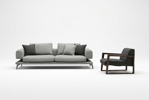 Sofa mit Sessel für das Wohnzimmer Komforttechnologie in jedem Sitz