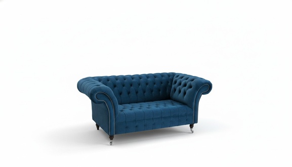 Sofa Polster Sofas Neu Sofa 2 Sitzer Design Chesterfield Stoff Couch