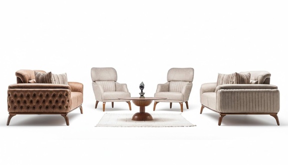 Sofa Set Wohnzimmergarnitur Garnitur Polstergruppe Couch Sofagarnitur 3+3+1+1