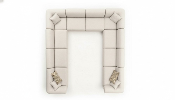 Sofa U-Form Polstersofa Wohnzimmer Ecksofa Modern Design Wohnlandschaft